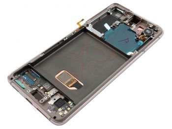 Service pack full screen DYNAMIC AMOLED with Phantom violet frame for Samsung Galaxy S21 5G, SM- G991, without battery